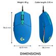 MOUSE GAMER G203 AZUL LIGHTSYNC LOGITECH