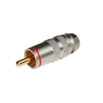 RCA PLUG PL/GOLD- R  8MM