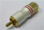 RCA PLUG MET GOLD -R 6MM