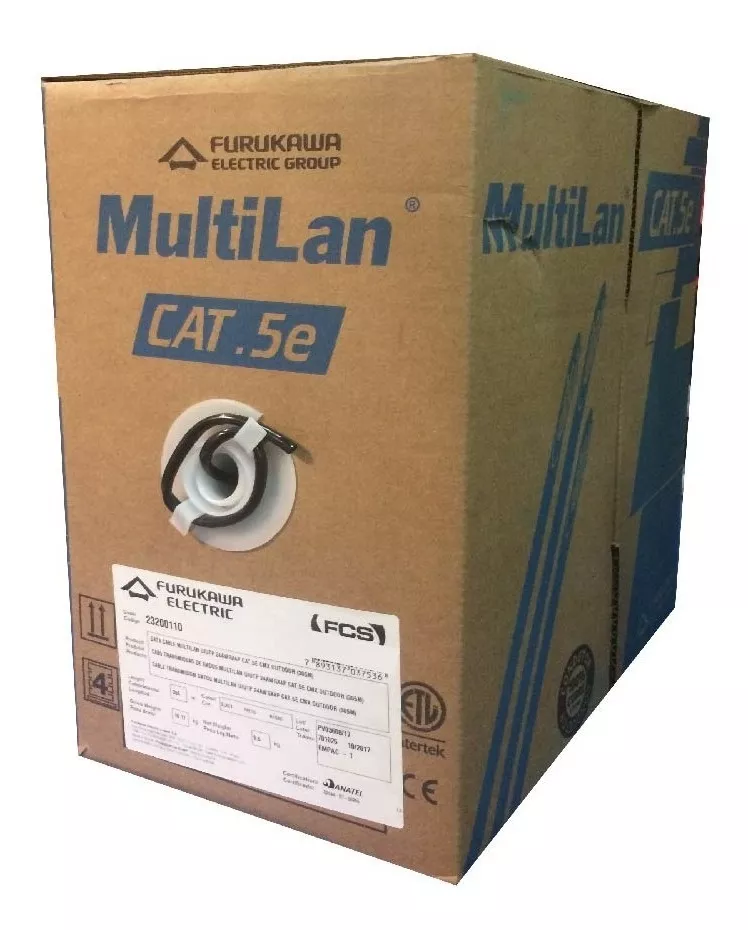 CABLE UTP CAT.5E FURUKAWA NEGRO EXTERIOR