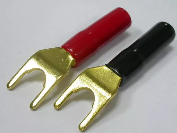 TERMINAL "U" 90' CRIMP GOLD ROJO