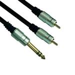 CABLE  PLUG 6.3ST  X 2 RCA 3m HQ PURESONIC