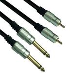 CABLE 2RCA x 2 PLUG MONO HQ 5M PURESONIC