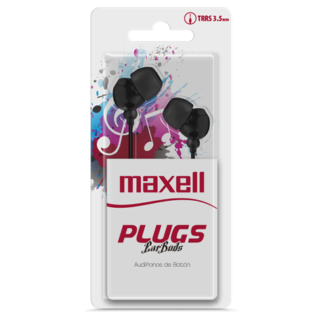 AURICULAR MAXELL IN-225 EARBUDS STEREO NEGRO