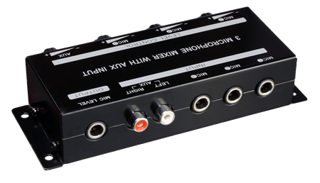 MIXER A-1348 MICROFONOS 3 IN 1 OUT AUX