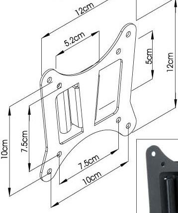 SOPORTE TV H/42" FIJO VESA 200X200 CMW-253-1