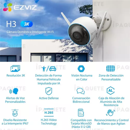 CAMARA WIFI H3 5MP EXTERIOR EZVIZ