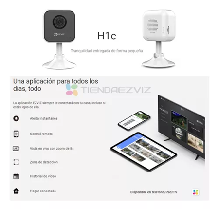 CAMARA H1C WIFI 1080P EZVIZ C/AUDIO.