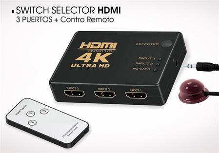 SELECTOR HDMI 3x1 V1,4B FULL HD C/REMOTO