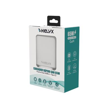 CARGADOR USB+C 65W RAPIDO DOBLE KELYX