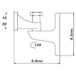 SOPORTE BAFLE SWB-102 PLASTICO NEGRO X PAR