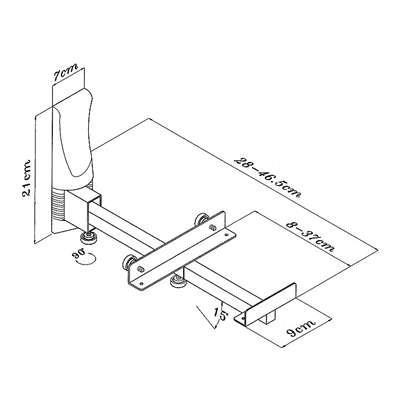 SOPORTE BAFLE SP-108  20KG 8-37CM UNIVERSAL  X PAR