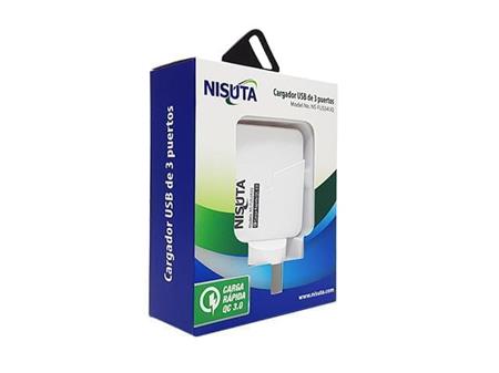 CARGADOR RAPIDO USB 6A NISUTA 534UQ