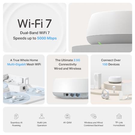 DECO MESH BE25 WIFI 7 BE5000 TPLINK PACK X2